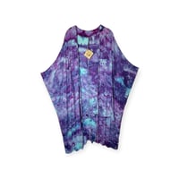 Image 1 of L Long Woven Kimono in Purple Haze Ice Dye