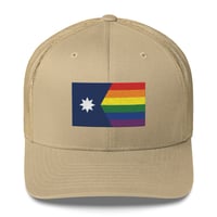 Image 5 of Minnesota Rainbow Pride Flag (6 Stripe) Trucker Cap