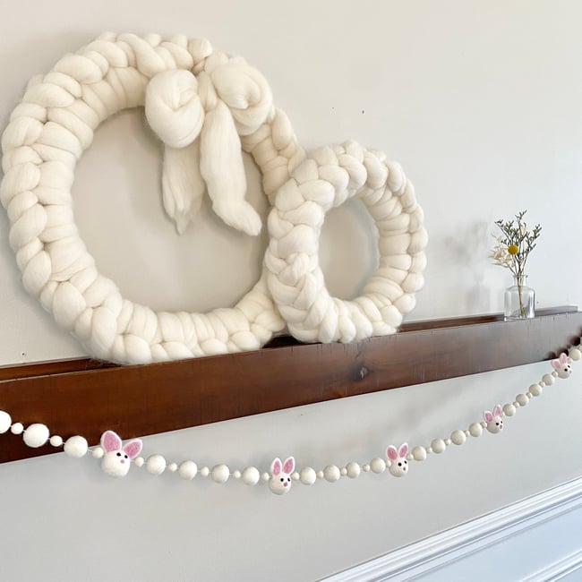 Ivory Bunny Garland
