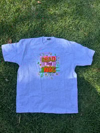 Image 1 of Read The VibeT Shirt UV Active Green and Orange on Grey XXL