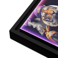 Image 3 of Tiger Mafia (Dapper Don) Framed canvas 12”x 12”