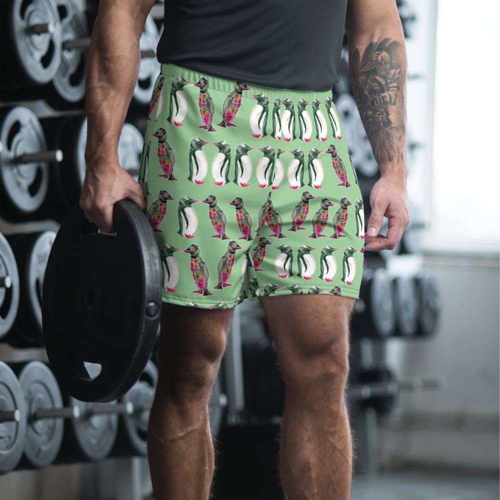 Image of Peng green Men's Athletic Long Shorts