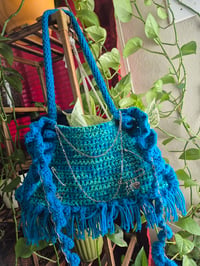 Image 2 of Turquiose Crochet Purse 