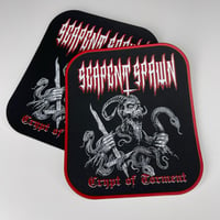 Image 1 of Serpent Spawn - Crypt Of Torment Carved Faux Leather Patch