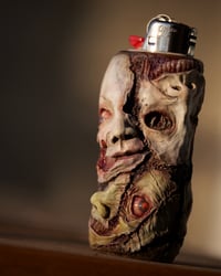 Image 10 of Face Off collectible Bic lighter sleeve, original sculpt, functional art OOAK