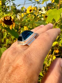 Image 2 of London Blue Topaz, Sterling Silver, Fine Silver Ring