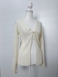 Image 1 of 00s Beige knitted cardigan // M 