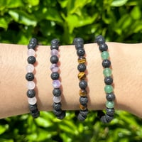 Crystal Lava Rock Aromatherapy Bracelets 