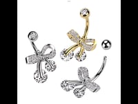 Image 1 of Ribbon Bow Belly Ring