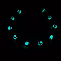 Image 4 of Black + Aqua Glow-in-the-Dark Capture Sphere Bracelet