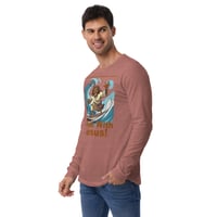 Image 4 of I Ride With Jesus Surfing Unisex Long Sleeve Tee