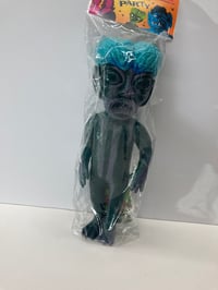 Image 1 of Tagual - Dark Green-Purple Marble/Blue Marble Brain w/ String Glitter 