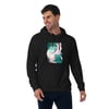 Unisex eco raglan hoodie- FOX W/ GOOD VIBES (Front)