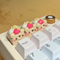 Image 2 of Strawbeary Waffles Artisan Keycap