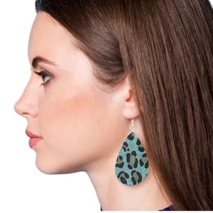 Image of Crave Leopard Leather Earrings 