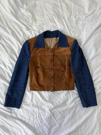 Image 1 of Vintage denim leather jacket // S 