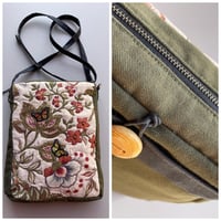 Image 1 of Beaded Butterfly Sided Purse With Back Pocket