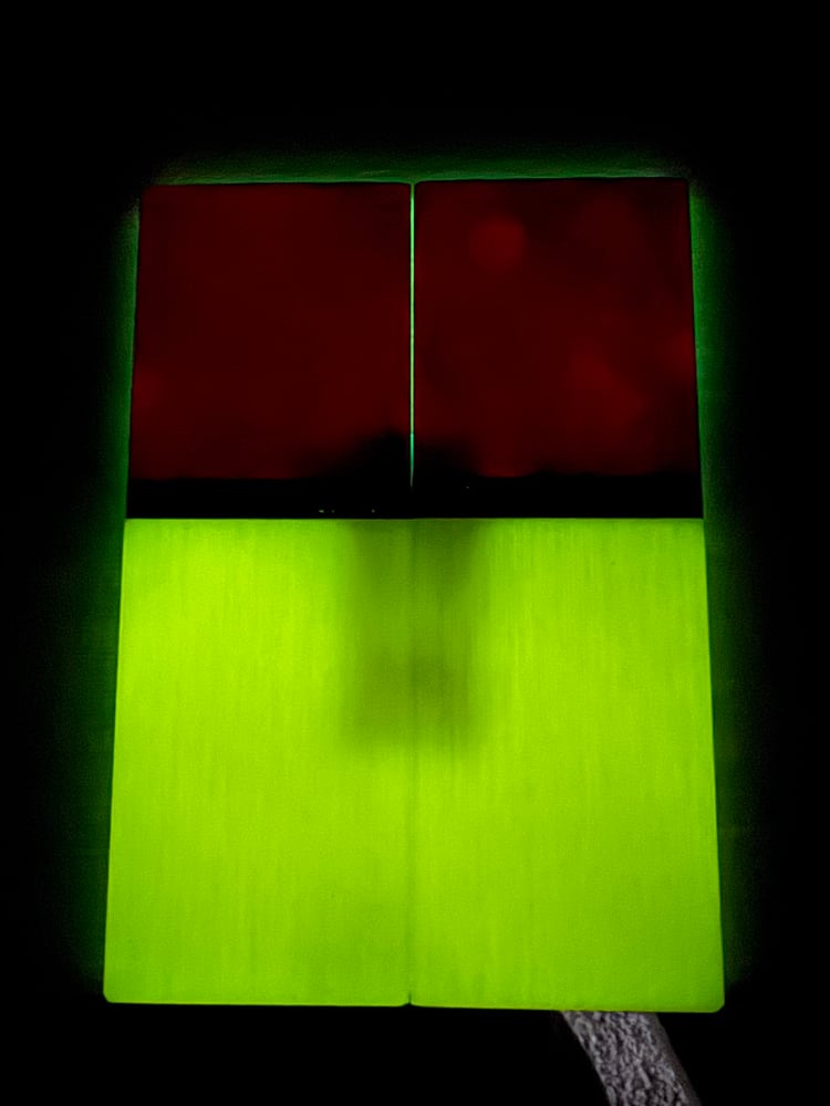 Image of Raffir Alume Moon & Lager G10 GLOW Segmented Knife Scales