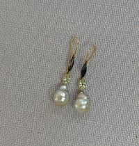 Image 5 of South Sea Pearl Mali Garnet Earrings