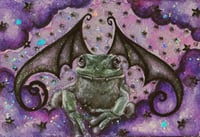 ‘Batty Frog’ Embellished Art Print