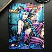 Image 2 of Jinx Watercolor Print