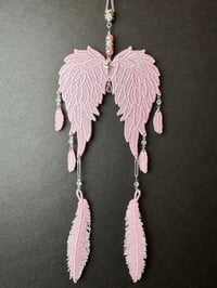 Image 5 of Pink Angel Wing Dreamcatcher