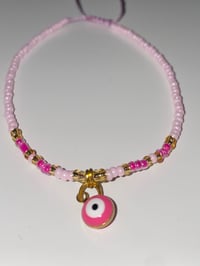 Image 2 of Pink Evil eye braclet