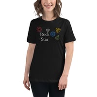 Image 1 of Women's Rock Star Lapidarist Relaxed T-Shirt in Black