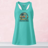 Image 3 of "Sunset Surf" fitted racerback tank top