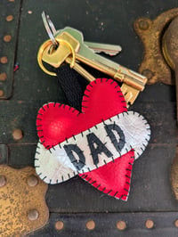 Image 1 of Father's Day Personalised Heart Keyring