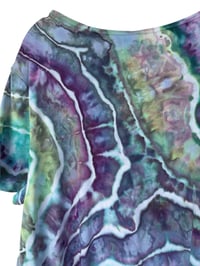 Image 9 of ♻️ UPCYCLED 3XL Ladies 100% Cotton Tee in Earthy Geode Ice Dye