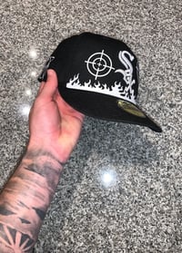 WHITE FLAME CHICAGO SOX CUSTOM FITTED 