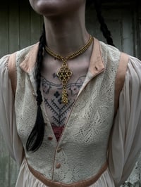 Image 3 of Brass Diamnod Tassel Necklace