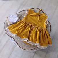 Image 1 of Newborn girls body-dress Emma | honey yellow