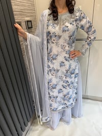 Image 1 of blue georgette