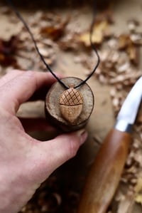 Image 4 of Acorn Pendant Necklace. 