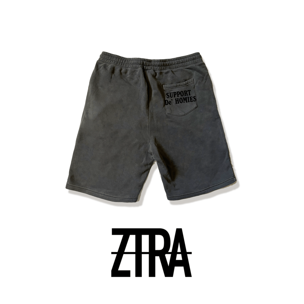 "Support De' Hustle" Shorts (Grey)