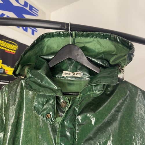 Image of 1992 / 1993 Stone Island Glazed Silk Toffee Wrapper jacket, size XXL
