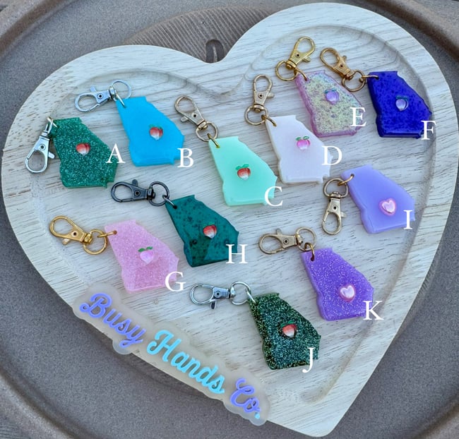 Simple Georgia Keychains