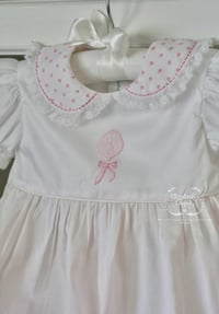 Image 2 of 12mo Pink Satin Batiste Balloon Bubble 