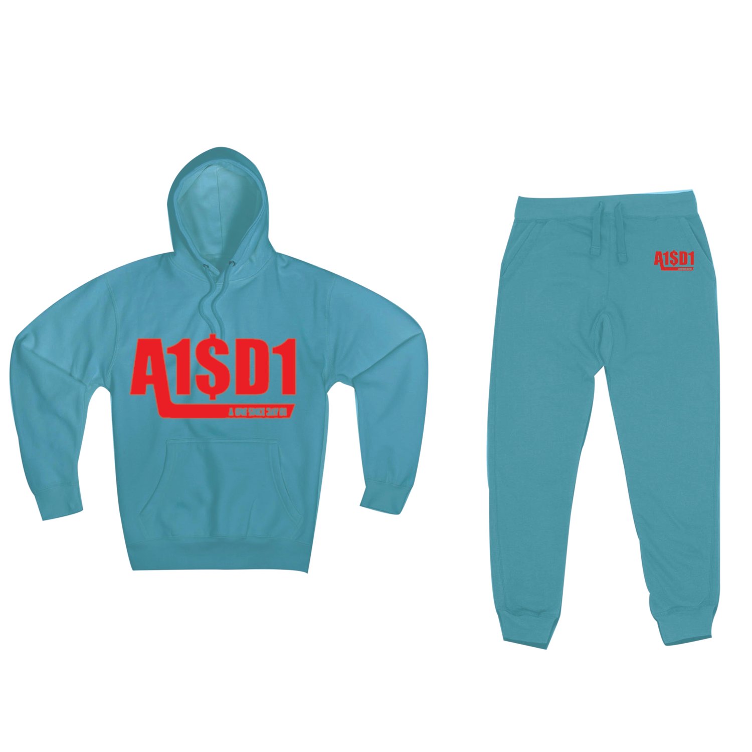 Image of A1$D1 JOGGERS ONLY (TEAL X RED) 