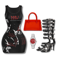 Image 2 of Rebel Heart Graphic Dress