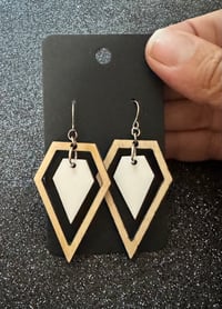 wood and acrylic diamond drops