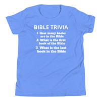 Image 23 of Unisex Youth Short Sleeve T-Shirt (Bible trivia 1)