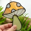 Textured Orange Mushroom Suncatcher