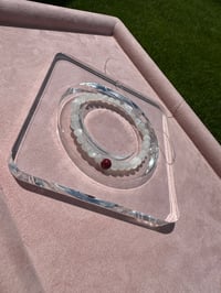 Image 2 of Moonstone and cinnabar bracelet白月光紫金砂手链