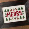 MERRY Christmas Holiday Cross Stitch PDF Pattern