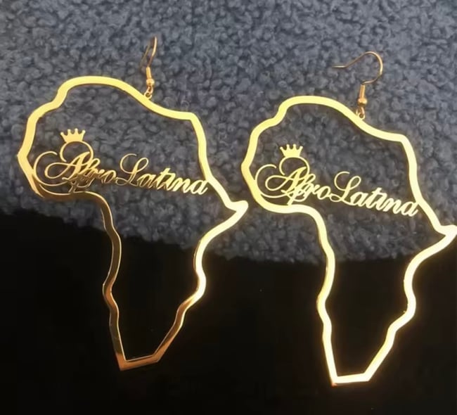 Afro-Centric Stainless Steel Earrings 