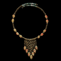 Image 1 of UNAKITE STONE STATEMENT NECKLACE 