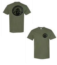 KSAC Skull T-SHIRT front and back print - Army Green - NEW